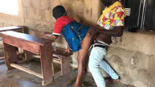 School Cleaner Fucks Gateman Inside One Of The Classrooms