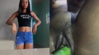 Slim Sexy Warri Girl Fucking Her Tight Pussy With Huge Cumcumber