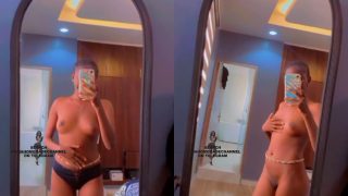 18 Year Old Smallie Goes Nude Showing Off Her Tiny Breasts, Pussy In This Video