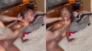 Ghetto Girl Shouting And Screaming As She’s Fucked And Choked Hard In This Hot Doggy Fucking