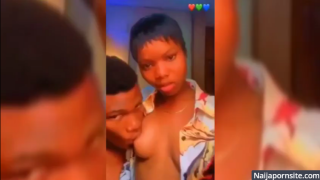 18 Year Old Smallie’s Breasts Sucked By Her Boyfriend On A Selfie Video