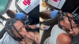 She Sucks His Dick At The Back Seat Of A Lyft Ride During The Entire Trip