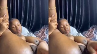 Morning Orgasm As Oduola Tolashe Fucks Her Pussy With A Dildo