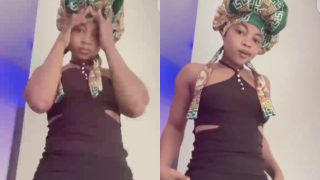 Naija Girl On Black Mini Gown Flashes Her Pussy Multiple Times On Buzzcast Live Show