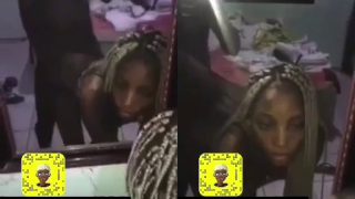 Teen Naija Couple Fucking Doggy As He Makes A Video Through The Mirror