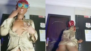 Naija Girl Dancing Around, Flashing Her Pussy On Buzzcast Live Show