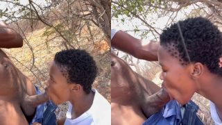 Mzansi Teen Girl Sneaked Into To The Bush To Suck Her Step Bro’s Dick