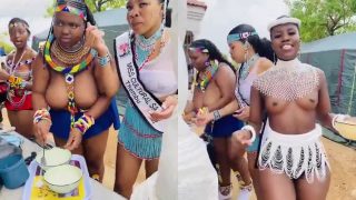 Zulu Virgins Showing Off Their Breasts In Public