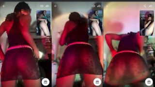 Slim Naija Girl On Transparent Gown Twerks, Teases As She Flashes Pussy Through See-Through Gown