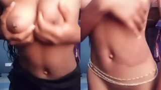 Naija Girl Squeezes And Shows Off Her Boobs As She Goes Nude On Buzzcast Live Show