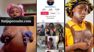 Nude Video Of Popular Ghanian Tiktoker “@Erkuahofficial” Flaunting Her Boobs While Taking A Shower Leaked