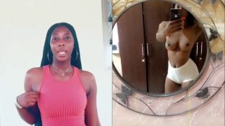 Hot Curvy Looking Naija Baddie Flaunts Her Boobs In Mirror Selfie