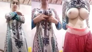 Punjabi Indian Girl Flaunts Her Very Big Standing Boobs