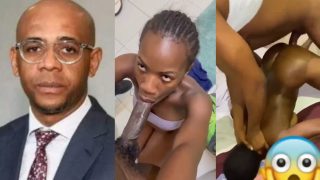 Here Is Another Sextape Of Equato-Guinean Man “Baltasar Ebang” Choking This Girl While Fucking Her Doggy Then She Sucks His Dick And Gets Cum On Face