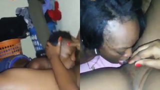 Her Lesbian Friend Sucks Her Pussy And Long Clitoris