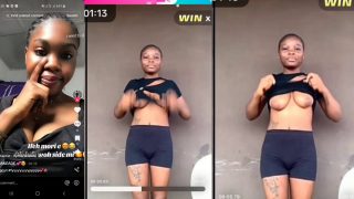 Naija Tiktoker “Ashakeade” Flashes Her Boobs On Tiktok Live