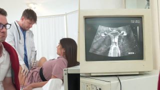 He Doesn’t Know That The Doctor’s Fucking His Pregnant Wife In His Presence During Ultra Sound Checkup