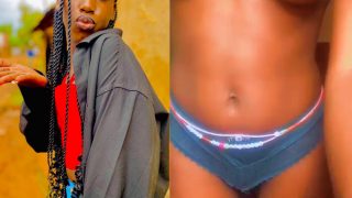 Local Naija Trenches Ghetto Model Goes Nude, Flaunts Boobs