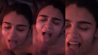 Beautiful Indian Girl Sucks Dick And Gets Sprayed Cum On Face