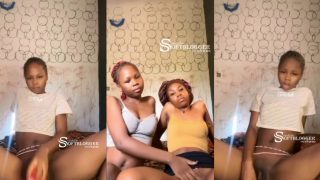 This Nigerian Girl Fucks Her Pussy With A Pink Dildo, Rubs Her Lesbian Friend’s Pussy
