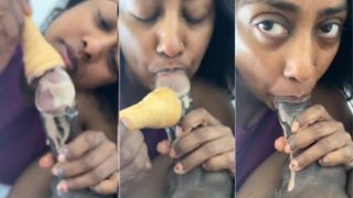 Indian Lady Pours Ice Cream On Dick And Sucks The Dick In Ice Cream Solution