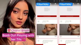 Indian Model “Charvi Bhatt” Takes Out Her Boobs And Flaunts It In New Video