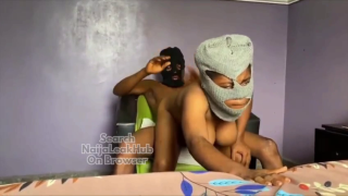 Local Ikorodu Girl And Her Boyfriend In Face Mask As They Fuck