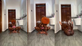 Alicia Kanini Rides Her Dildo In Her Toilet Floor
