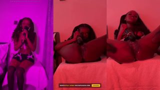 Alicia Kanini Plays With Her Big Vibrator And Orgasms Her Pussy With It