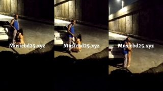 Another Horny Couple Parked On The Road At Night To Fuck