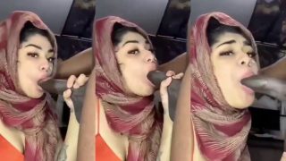 Bad Pakistani Hoe Sucks On His Big Black Dick Like A Pro