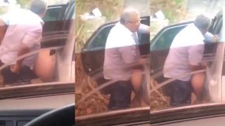 Very Mature Horny Man Fucking His Wife At The Side Of The Express Doggy