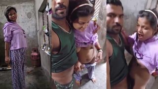 Indian Guy Makes A Selfie Video As His Neighbor Strokes His Dick And She Moans As He Fucks Her While Standing