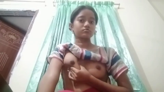 19 Year Old Indian Teen Flaunts And Squeezes Her Boobs In This Nude Video