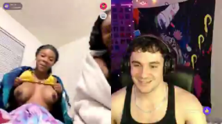 Ebony Girl Flashes Her Boobs On Omegle Live