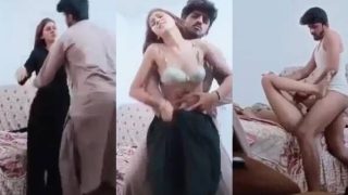 Slim Pakistani Girlfriend Pinned And Fucked On The Bed