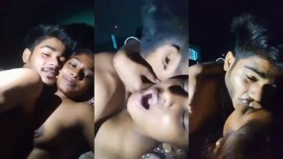 2 Indian Lovers Making Love In This Video As They Fuck At Night