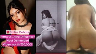 Indian Influencer “Sailee Dahate” Flaunts Her Boobs And Rides On His Dick