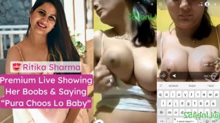 Indian Insta Influencer “Ritika Sharma” Flaunts, Squeezes, And Jiggles Her Boobs
