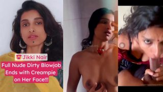 Indian Model “Jikki Nair” Flaunts Her Boobs And Sucks His Dick