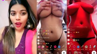 Indian Model “Malaika” Teases On Tango Live, As She Flaunts Her Boobs And Plays With It