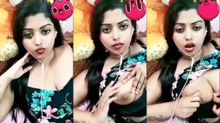 Indian Girl On Live Stream Takes Our Her Boobs And Teases With It
