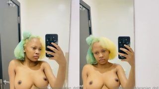 Nude Mirror Selfie Video Of Azanian Doll Flaunting Her Boobs