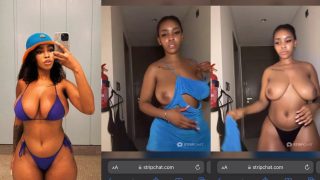South African Mzansi Model “Ontlametseofficial bunnypandora” Takes Off Her Dress Revealing Her Boobs On Live Stream