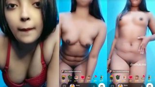 Desi Girl Quickly Strips On Live Stream
