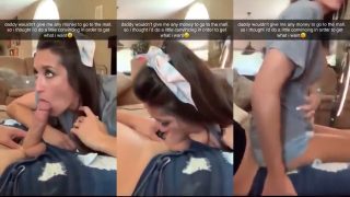White Girl Sucks And Rides Her Dad’s Dick In Exchange For Money To Go To The Mall