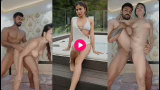 Indian Model Fucked In The Ass Hole On The Bed While Standing On It