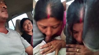 Indian Wife Sucking Her Husband’s Dick In His Moving Car While He Drives