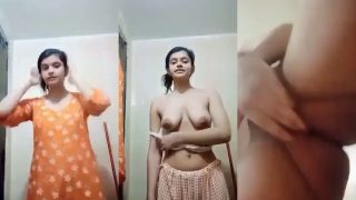 Telugu Teen Strips, And Fingers Her Pussy
