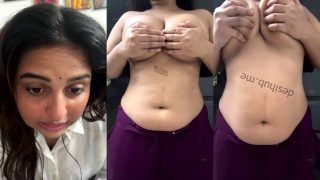 South Indian Influencer Flaunts And Plays, Squeezes Her Big Boobs In Nude Video